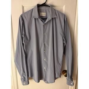 Sandro Paris Mens Cotton Button Down Shirt Blue  - Size EU 41/ US 16
